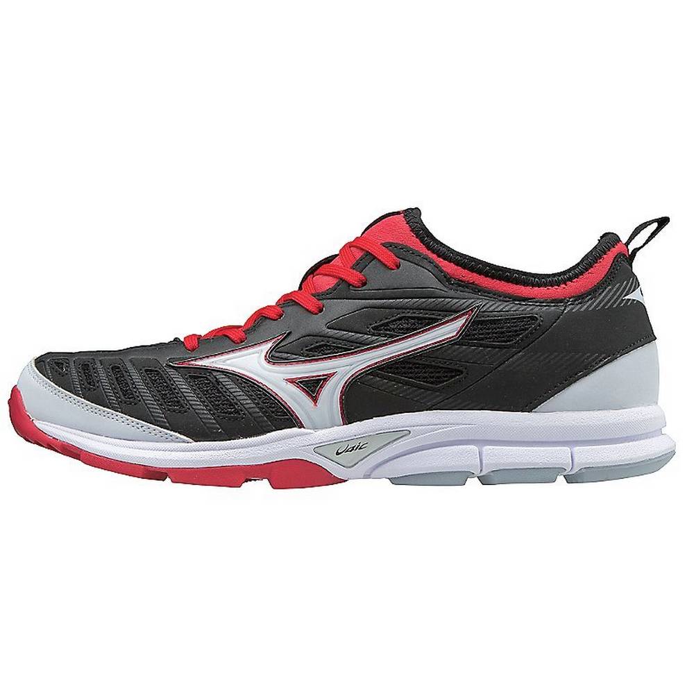 Mizuno Men's Player’s Trainer 2 Baseball Turf Baseball Shoes Black/Red (320549-EQF)